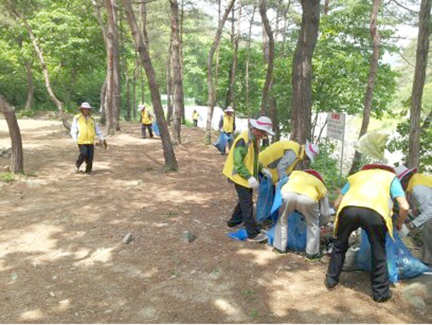 갈산면 노인회장단 30여명은 지난 13일 갈산면 가곡리 동막마을 소재 사방댐 주변에서 겨우내 방치된 쓰레기 1t을 수거하는 자연정화 활동을 펼쳤다.
