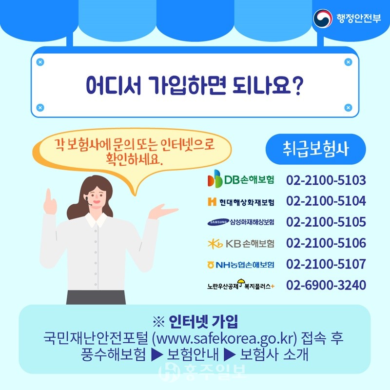 풍수해보험 가입 안내 자료.