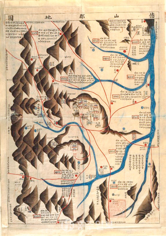 옛 덕산군 지도.
