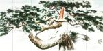 단호사 적룡송 서설(한지에 채색, 420x200cm, 2013)