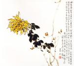분노(화선지 수묵담채, 44x44.5cm, 2003)