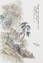 백마강회고(白馬江懷古)Ⅰ, 낙화암 고란사, 74×52cm, 한지에 수묵담채, 2015