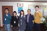 왼쪽부터 주정열 교육 코디네이터, 송윤희 전산 코디네이터, 유승희 사원, 이동춘 센터장, 박진복 사무국장.