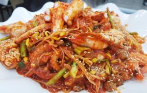 아구찜과 해물찜이 합쳐진 해물섞어찜의 모습.
