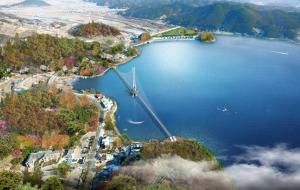 예산군 예당호 출렁다리 조성사업 조감도.
