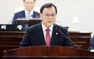 5분 자유발언 중인 황현동 의원.