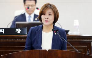 5분 자유발언 중인 최선경 의원.