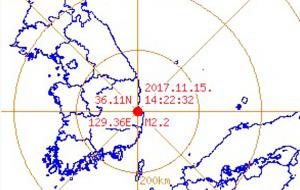경북 포항에서 발생한 5.4규모의 지진. 전국에서 진동이 감지됐다.