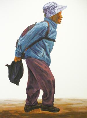 박은태 작가의 ‘홍성시장에서(2017 캔버스에 아크릴)’.