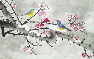 겨울이 지난자리/44·35/한지에 수묵담채.