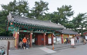 지난 경주 지진으로 일부가 파손돼 복원한 대릉원 전경.