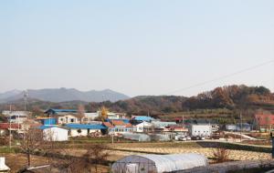 갈산면 부기리 진죽마을 전경.