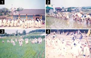 1)용신제. 2)모심기. 3)건쟁이. 4)뚝막이.