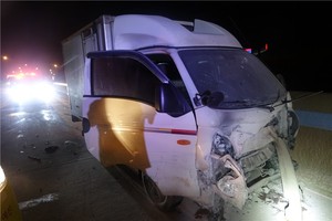 27일 대전당진고속도로 교통사고로 인한 차량 화재 사진.