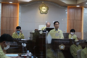 5분 발언을 진행 중인 문병오 의원.