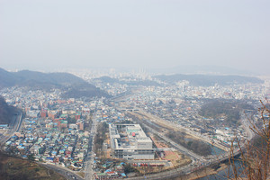 전주시 승암산에서 바라본 천년고도 전주 전경.