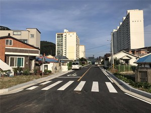소로2-72호선 도시계획도로 개설사업을 완료한 모습.
