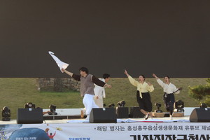 지난 26일 오후 3시에 진행된 ‘김좌진 장군 청산리대첩 100주년 기념 뮤지컬’ 공연 모습이다.