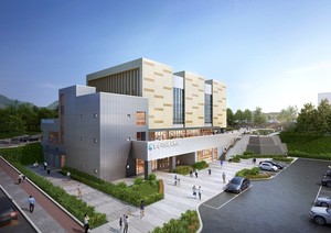 2022년 건립 예정인 홍성국민체육센터의 조감도.