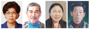 왼쪽부터 대통령 표창 고순자 씨, 장관 표창 김기두 씨, 도지사 표창 이우순·박용순 씨.