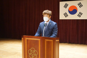 홍주청소년선도회 조수정 회장의 환영사.