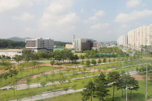 충북 진천군과 음성군 일원에 조성된 충북혁신도시 전경.