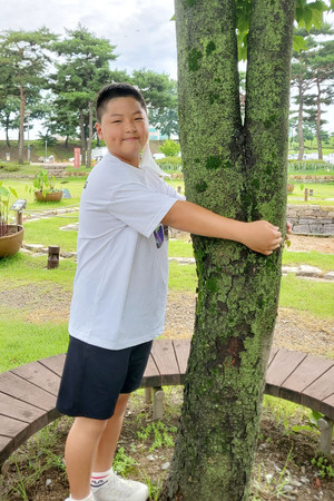 충남 청양에서 온&nbsp;박찬진(14) 군.