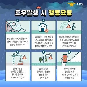 호우발생 시 행동요령.