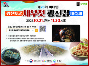 광천토굴새우젓·광천김대축제 안내 포스터.
