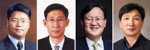 왼쪽부터 신동헌 천안부시장, 김찬배 의회사무처장, 조원갑 자치행정국장, 이순종 해양수산국장.