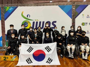 대한민국 휠체어펜싱 국가대표 선수단.