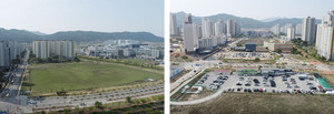 내포신도시 내 대동초(왼쪽 사진)와 주촌중(오른쪽 사진) 설립 예정 부지.