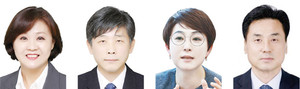왼쪽부터 더불어민주당 1-가 최선경 후보, 1-나 이병희 후보, 국민의힘 2-가 김은미 후보, 2-나 권영식 후보.