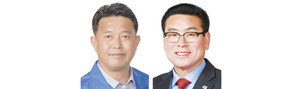 홍성군의원 다선거구 당선자. 왼쪽부터 더불어민주당 신동규, 국민의힘 장재석.