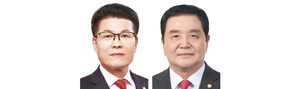 홍성군의원 라선거구 당선자. 왼쪽부터 국민의힘 김덕배, 국민의힘 이선균.
