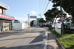 홍북읍행정복지센터 앞 거리.