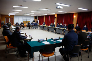 지난 23일 장곡행정복지센터에서 열린 장곡 이장 회의