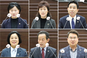 왼쪽 상단부터 시계방향으로 김태금 의원,&nbsp;심완예 의원,&nbsp;이길원 의원,&nbsp;홍원표 의원,&nbsp;임종용 의원,&nbsp;이정순 의원.