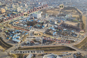 홍주읍성 성곽 발굴 예정지.