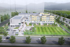 오는 3월 개교 예정인 홍북초등학교 조감도.