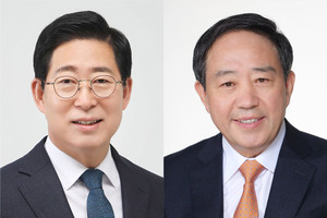 왼쪽부터 더불어민주당 양승조, 국민의힘 강승규 예비후보자.