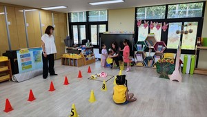 신당초등학교 병설유치원 공개수업 현장.
