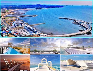 상단: 남당항 전경 (1장) / 하단: 세부 연출 계획 (6장)