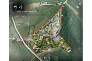 김좌진 장군 생가지 성역화 사업 조감도.아래쪽 생가지 부분은 이미 조성이 됐고 위쪽 역사공원은 앞으로 조성될 예정이다.