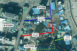 반지모텔~홍성의료원 도로 개설 위치도