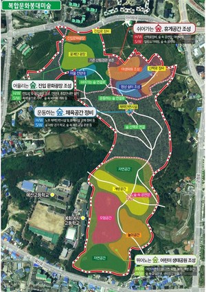 2025년 완공을 목표로 조성중인 복합문화봉대미숲 사업도.