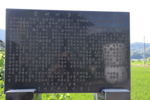 옥천 안남면 종미리 종배마을 자랑비.