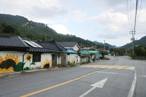 제천 한수면 송계리마을 전경.