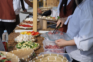 화로구이용 바비큐 재료들.