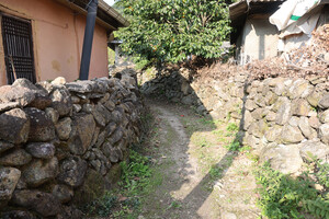 충북 담양 가곡 어의곡리 한드미마을 돌담.